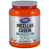 NOW Sports Nutrition, Micellar Casein 19 G, Slow Release, Unlfavored Powder, 1.8-Pound