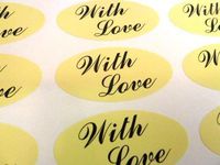 Minilabel Pack Of 30 , With Love Seals , 51X25mm Oval Seal Labels, Stickers For Gift Wrapping, Presents, Envelopes, Bags Or Cards