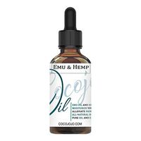 Australian Emu Oil Pure 100% with 1000mg Hemp Extract for Pain Relief All-Natural Hemp Extracts Alleviate Sore Muscles Discomfort Joint Aches Inflammation COCOJOJO EMU OIL WITH 1000mg HEMP EXTRACT 4oz