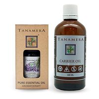 Tanamera Lavender Essential Oil 10ml & Tanamera Carrier Oil 100ml Aromatherapy Calming Relaxing Excellent for Massage