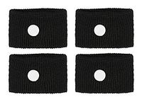 Anti-Nausea Wristbands by Prime Time Direct for Motion Sickness & Morning Sickness, Acupressure, Travel Bands - Black (Pack of 2)