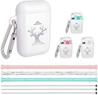 Reusable Straws Silicone Collapsible Straw With Case | 3 Pack Portable Drinking Straws With Cleaning Bruch| Food Grade BPA FREE Folding Straw for Outdoor Travel Household Party