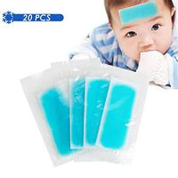 Fever Cooling Fever Patch, Cooling Forehead Strips Relieve Headache Migraine Headache Soothing Gel Pads, Adult/Children's Instant Pain Relief for Toothache Pain,Drowsiness, Sunstroke Pack of 20 PCS