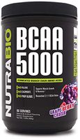 NutraBio BCAA 5000 Powder - 60 Servings (Grape Berry Crush)