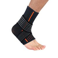 Ankle Brace Support, InKach Adjustable Elastic Ankle Movement Protector (B, Black)