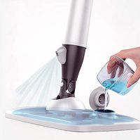 Flat Spray mop Floor Trigger Spray Water Reusable Microfibre Pad Chassis Water Injection Hidden Water Tank 360 Degree Universal Rotating Head for Home Kitchen