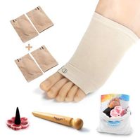 vuUUuv 2 Set (4Pcs)-Silicone Foot Arch Support Sleeves -Flat Foot Support Pad -Helps Foot Pain Relief (Flesh+ Massage)