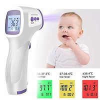 Forehead Thermometer, Arrives 4-7 Days, 4 No Touch Thermometer Adults Infrared Thermometer Fever Thermometer for Baby,Three Color Digital Display Temporal Artery Thermometer