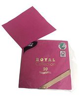 Papstar Cloth Like Paper Disposable Cocktail Napkins, 10”x10” ¼ Fold, 20 Pack, 21 Different Color Options (Hot Pink/Fuchsia)