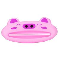 TheRang HOT Bathroom Home Tube Rolling Holder Squeezer Easy Cartoon Toothpaste Dispenser (Pink)