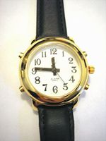 Ladies Deluxe Talking Wrist Watch with Alarm Gold Tone for Low Vision or Blind