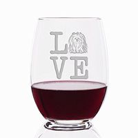Love Shih Tzu Engraved Stemless 21 oz Wine Glass - 4pcs