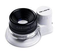 Okularis® 20x Loupe Magnifier, Aluminum-encased with LED-Illumination, 15mm Diameter Lens