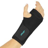 Vive Wrist Brace - Carpal Tunnel Hand Compression Support Wrap for Men, Women, Tendinitis, Bowling, Sports Injuries Pain Relief - Removable Splint - Universal Ergonomic Fit, One Size (Right)