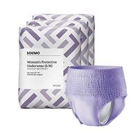 Amazon Brand - Solimo Incontinence Protective Underwear for Women, Maximum Absorbency, Small/Medium, 60 Count (3 packs of 20)