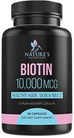 Biotin Supplement 10000mcg High Potency Vitamin B7 Pills - Made in USA - Supports Healthy Hair Growth, Hair Skin and Nails Vitamins for Women & Men - Gluten Free, Non-GMO - 60 Capsules