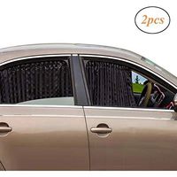 ZATOOTO Car Side Window Sun Shade - Magnetic Privacy Sunshades Window Curtain Keeps Cooler Screen for Baby Sleeping Black (2 Pcs)