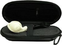 Miniature Meerschaum Pipe - CLAW & SMOOTH BOWL w/ Zippered Case