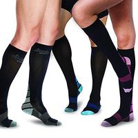 Alvada Compression Socks for Men & Women with Foot Massager Pad 1 Pair Black Pink SM