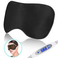 Electric Heated Eye Mask, Silk Moist Heat Warm Compress Eye Mask for Dark Circles Dry Eyes Puffy Eyes Headaches Reusable Soothing Eye Mask Cover for Sleeping with Lavender