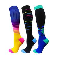 1/3/6 Pairs Compression Socks (20-30mmHg) for Women&Men-Best for Running,Cycling,Sports,Nurse,Warm (Large/X-Large, Multicoloured 23)