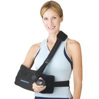 BREG '08504 Brace, Orthopedic, Sling Large Universal 15-16" L Airmesh Shoulder Padded Adjustable Thumb Loop Quick-Release Waist Strap with 15Deg Abduction Pillow Slingshot 2 Latex-Free
