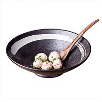Bowl Japanese Large-capacity Ramen Soup Bowl Household Tableware Salad/Pasta/Cereal/Snack/Dessert/Rice/Soup Bowls,Ceramics Bowl,Dishwasher and microwave safe-phi;23.5cm/H7.8cm Hotel tableware home noo