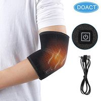 DOACT Heating Elbow Brace Support, Adjustable Heated Elbow Wrap Pad with 3 Level Temperature Setting Hot/Cold Therapy for Tendonitis, Tennis Elbow, Arthritis Pain Relief