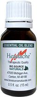 Headache Relief Essential Oil Blend - 15 ml / 0.5 oz with Oils of Peppermint, Lavender, Eucalyptus, Rosemary and Rosewood - Therapeutic Quality