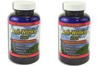 (2) Anti-Wrinkle Max Supplements 120 capsules w/Resveratrol, Alpha Lipoic Acid, Collagen, DMAE, Hyaluronic +