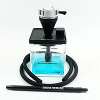 1 Hose Hookah Set Micro Modern Acrylic Cube Hookah 1 Hose Complete 11" Single Shisha Set with Everything (Color : Red)