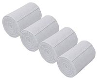 Nexskin 4" Organic Latex Free American Cotton - Comfort Elastic Bandage with Single Hook & Loop Closure - White, 4 Pack