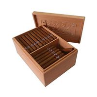 Jia Jia- 75 Sticks Solid Wood Sealed Sealed Portable Cigarette Box Constant Humidity Spanish Cedar Wood Cigar Box humidor (Design : A)