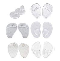6 Pairs Gel Cushions For Flip Flop Gel Pads - Forefoot Padding Inserts Gel Pads For Sandals,Flip Flop Cushion Inserts,High Heel Cushion-Forefoot Pad-Non Slip Shoe Inserts Metatarsal Cushion One Size f