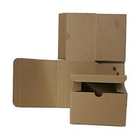 JAM PAPER Open Lid Gift Boxes - 5 x 5 x 3 - Kraft - Sold Individually