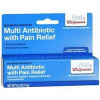 Walgreens Maximum Strength Multi Antibiotic Cream with Pain Relief, .5 oz