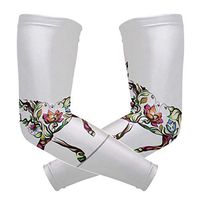 LEVEIS Flower Horse Arm Sleeves UV Protection for Men Women Sunblock Protective Gloves Running Golf Cycling Driving Long Arm Cover 1 Pair