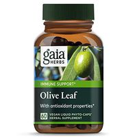 Gaia Herbs Olive Leaf, Vegan Liquid Capsules, 60 Count - Daily Immune Support and Cardiovascular Health Supplement, Antioxidant, 680mg