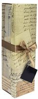 Gift Box, EZ Champagne Caddy. Easy to Assemble and No Glue Required. (Letters) Comes with Ribbon and Gift Tag. EZ Gift Box Champagne Caddy, by Endless Art US.