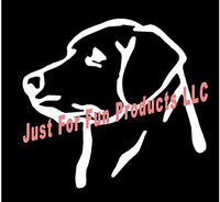 Just For Fun 6 x 5.5 Lab Head Labrador Puppy Vinyl Die Cut Decal Bumper Sticker, Windows, Cars, Trucks, laptops, etc