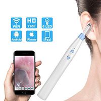 3 in 1 Ear Cleaner Endoscope, 720P HD Visual Earpick Tool Earwax Remover Ear Scope Inspection Tube Camera with 6 Led Adjustable Light for Android Cellphone, Tablet with OTG, Windows, Mac (5.5mm)