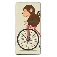 Funny Monkey Design Microfiber Multi-Purpose Cleaning Towels Perfect for Kitchens, Dishes, Car, Dusting, Drying Rags, 11.8 × 27.5 Inches