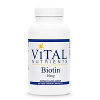 Vital Nutrients - Biotin - Vegan Formula - Promotes Health Hair, Skin, and Nails - 60 Vegetarian Capsules per Bottle - 10 mg