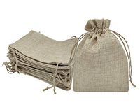 Ankirol 25pcs Burlap Bags Drawstring Pouch Burlap Sacks Party Favor Gift Bags for Wedding Stocking Stuffer Christmas Birthday Business Present (4''X6'')