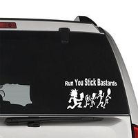 Run You Stick Bastards Juggalo Ax Stick Family Permanent Vinyl Decal Sticker for Laptop Tablet Helmet Windows Wall Decor Car Truck Motorcycle - Size (07 Inch / 18 cm Wide) - Color (Gloss Black)