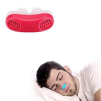 Anti Snoring Device 2 in 1 Air Purifier Filter Nasal Dilators Snore Stop Nose Vent Clip Snoring Solution Sleep Aid for Women Men(Red)