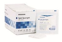 McKesson - I.V. / Drain Split Dressing McKesson Poly / Rayon Blend 2 X 2 Inch Square Sterile - 1400/Case - McK