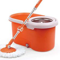 Mopping Rotating Mop 2-6 Mop Heads Automatic Rotating Mop Hands Free Household Lazy Mop Washing And Drying Double Barrels Buckets (Size : 6 Mop head)