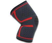 Knee Compression Brace Sleeve Size L, for Copper Support Joint, After Surgery and Rehabilitation, Pain Relief, Sports, Jogging, Stress and Swelling Reducer. RED, 1 Piece