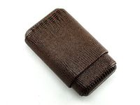 Skyway Laredo Snake Leather Cigar Case Holder with Cedar Lining - Brown